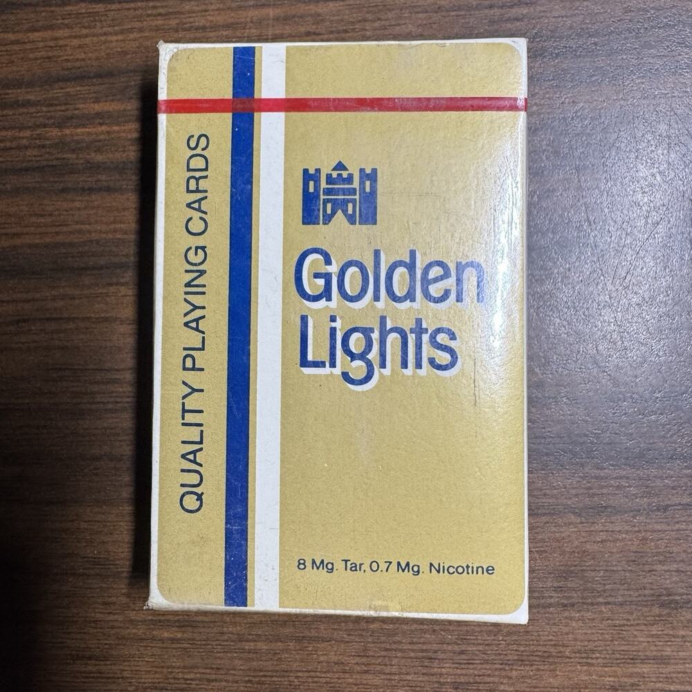 *Vintage Golden Lights Cigarettes Playing Cards Sealed in Plastic Unopened